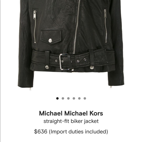 Michael Kors Calf Leather Jacket - Picture 3 of 7